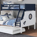 Nautia Twin/Full Bunk Bed Black & White - Marjories Furniture (Las Vegas, NV)