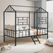 Rhonda Twin Loft Bed White, Silver, & Black - Marjories Furniture (Las Vegas, NV)