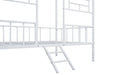 Rhonda Twin Loft Bed White, Silver, & Black - Marjories Furniture (Las Vegas, NV)