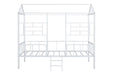 Rhonda Twin Loft Bed White, Silver, & Black - Marjories Furniture (Las Vegas, NV)