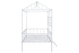 Rhonda Twin Loft Bed White, Silver, & Black - Marjories Furniture (Las Vegas, NV)