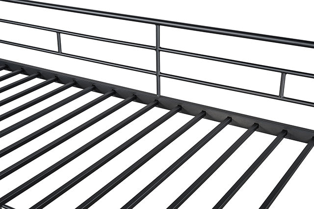 Myles Twin Loft Bed White, Silver & Black - Marjories Furniture (Las Vegas, NV)