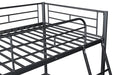 Myles Twin Loft Bed White, Silver & Black - Marjories Furniture (Las Vegas, NV)