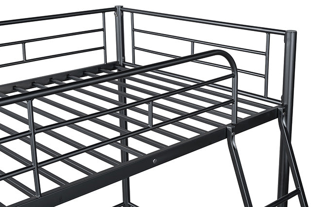Myles Twin Loft Bed White, Silver & Black - Marjories Furniture (Las Vegas, NV)