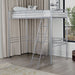 Myles Twin Loft Bed White, Silver & Black - Marjories Furniture (Las Vegas, NV)