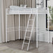 Myles Twin Loft Bed White, Silver & Black - Marjories Furniture (Las Vegas, NV)