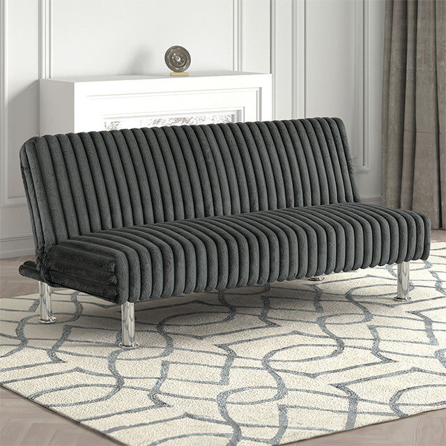 Hinwil Futon Sofa Bed Pink, Beige Grey, & Black - Marjories Furniture (Las Vegas, NV)