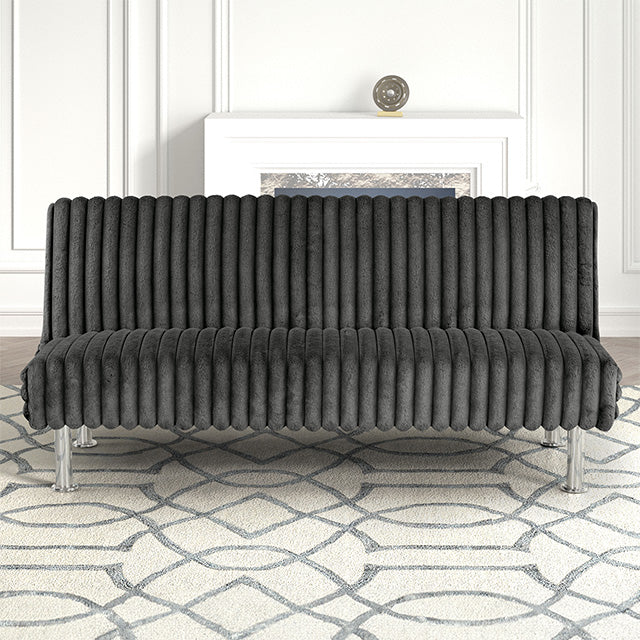Hinwil Futon Sofa Bed Pink, Beige Grey, & Black - Marjories Furniture (Las Vegas, NV)