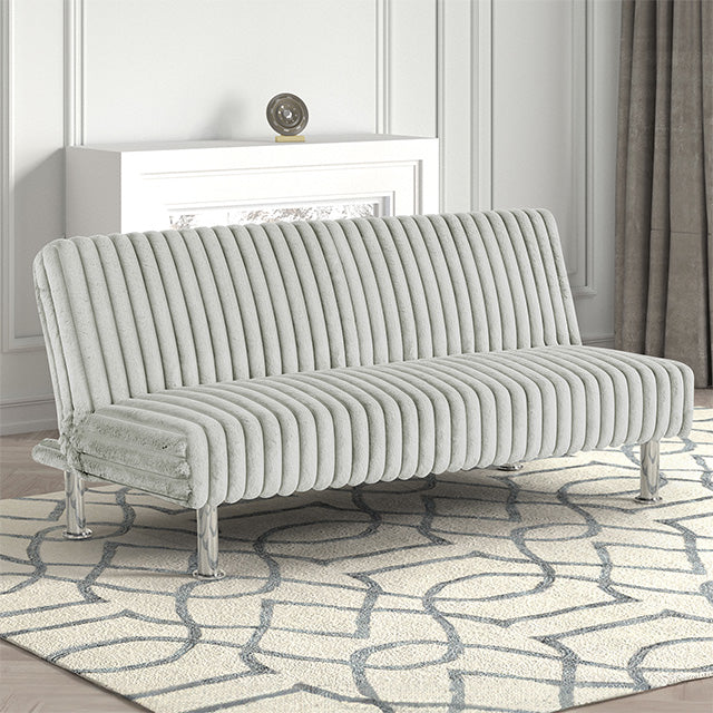 Hinwil Futon Sofa Bed Pink, Beige Grey, & Black - Marjories Furniture (Las Vegas, NV)