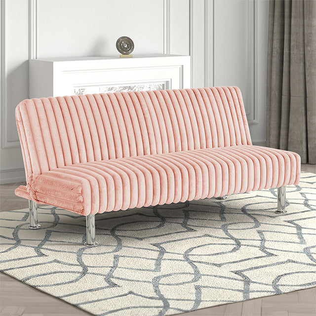 Hinwil Futon Sofa Bed Pink, Beige Grey, & Black - Marjories Furniture (Las Vegas, NV)