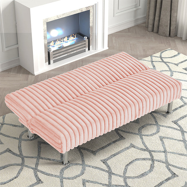 Hinwil Futon Sofa Bed Pink, Beige Grey, & Black - Marjories Furniture (Las Vegas, NV)