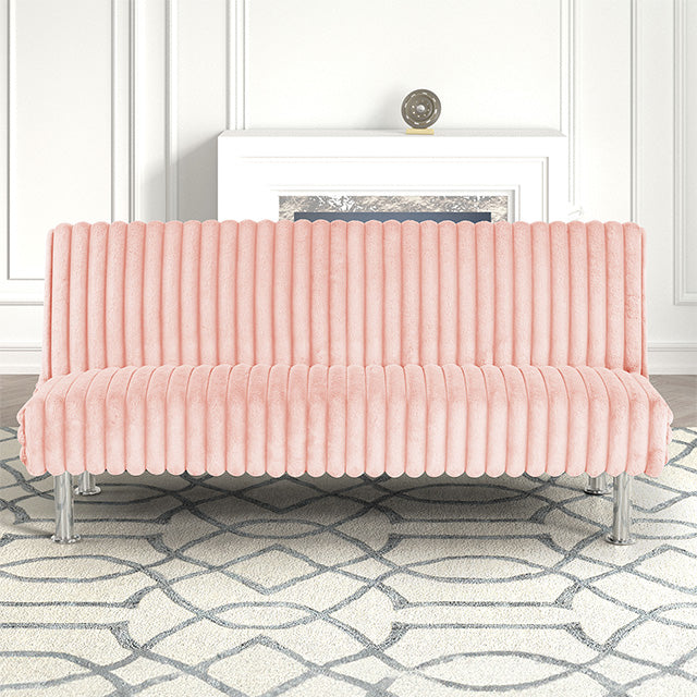 Hinwil Futon Sofa Bed Pink, Beige Grey, & Black - Marjories Furniture (Las Vegas, NV)