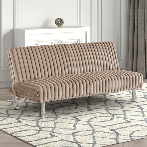 Hinwil Futon Sofa Bed Pink, Beige Grey, & Black - Marjories Furniture (Las Vegas, NV)