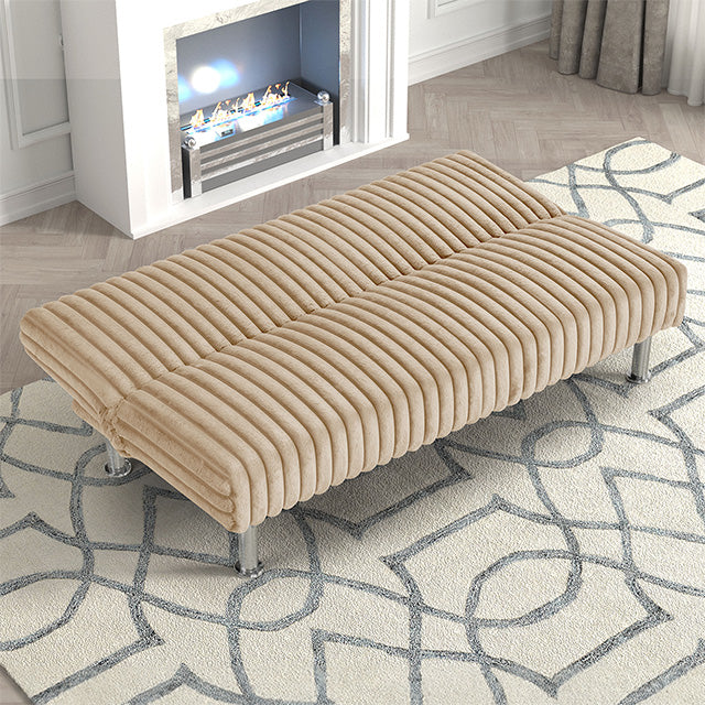 Hinwil Futon Sofa Bed Pink, Beige Grey, & Black - Marjories Furniture (Las Vegas, NV)