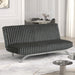 Villeneuve Futon Sofa Bed Black, Pink, & Grey - Marjories Furniture (Las Vegas, NV)