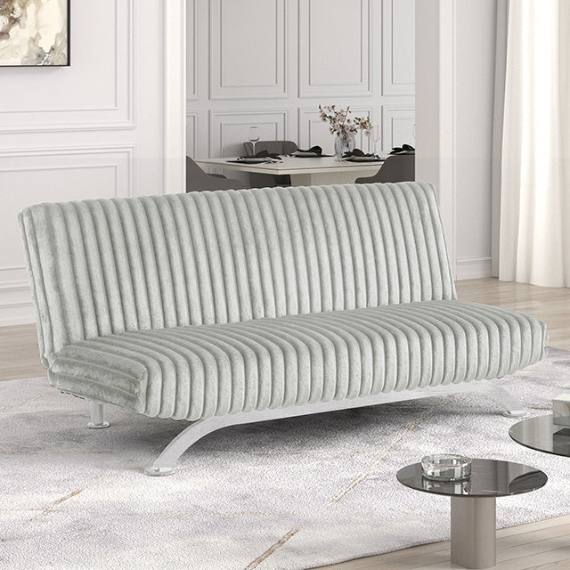 Villeneuve Futon Sofa Bed Black, Pink, & Grey - Marjories Furniture (Las Vegas, NV)