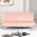 Villeneuve Futon Sofa Bed Black, Pink, & Grey - Marjories Furniture (Las Vegas, NV)