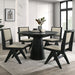 Tottenham 5 Pc Dining Table Set Black - Marjories Furniture (Las Vegas, NV)