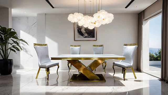 Palazzo Gold Chair (2/CTN) - Marjories Furniture (Las Vegas, NV)