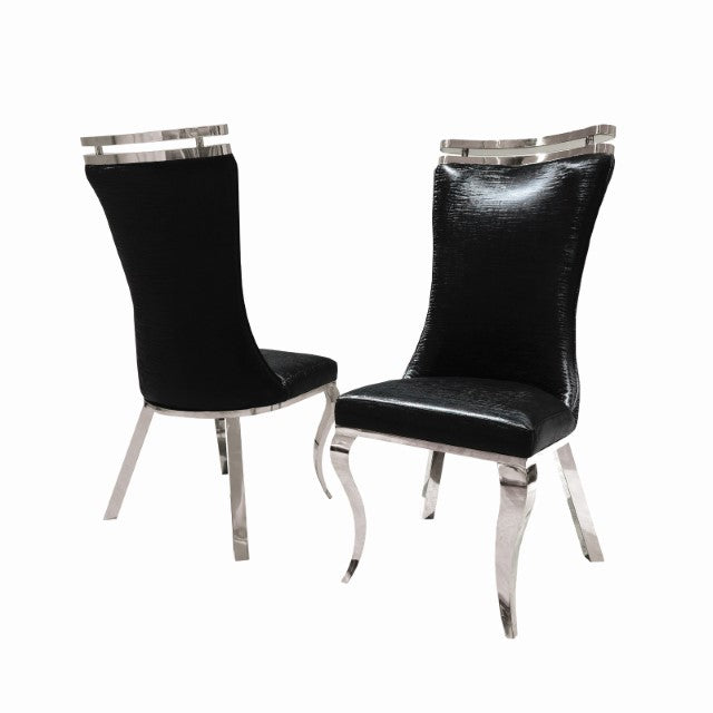 Palazzo Silver Chair (2/CTN) - Marjories Furniture (Las Vegas, NV)