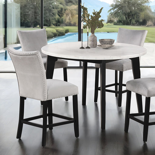 Sabro 5 Pc Counter Ht Table Set Black - Marjories Furniture (Las Vegas, NV)