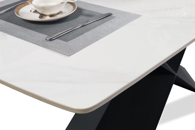 Lenvik 7 Pc Dining Table Set White - Marjories Furniture (Las Vegas, NV)