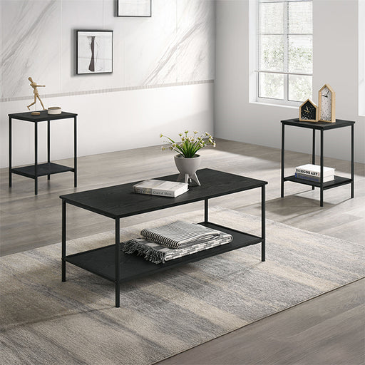 Pallas 3 Pc. Table Set Black - Marjories Furniture (Las Vegas, NV)