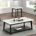 Thisted Rectangle Marble Coffee Table w/ Casters - Marjories Furniture (Las Vegas, NV)