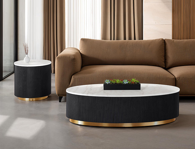 Virden Oval Cocktail Table - Marjories Furniture (Las Vegas, NV)