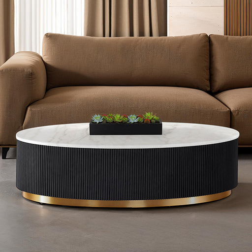 Virden Oval Cocktail Table - Marjories Furniture (Las Vegas, NV)