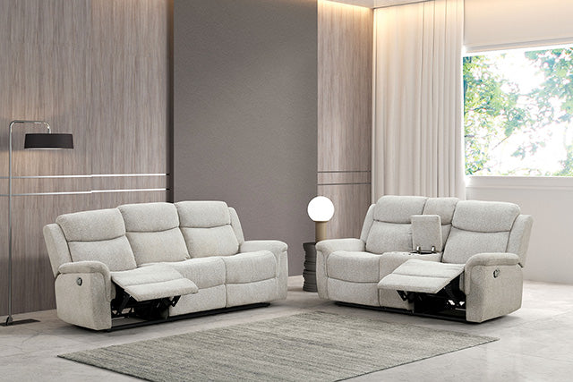 Sandbach Manual Reclining Loveseat With Console - Marjories Furniture (Las Vegas, NV)