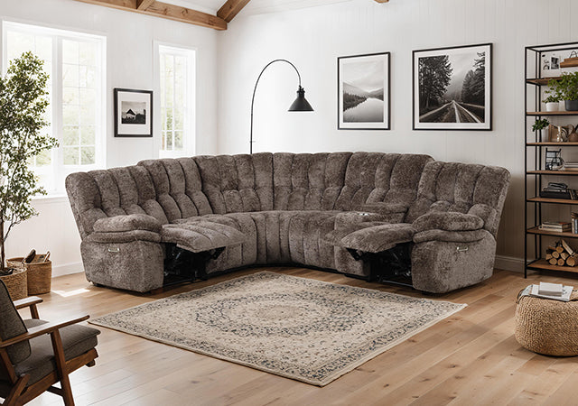 Hieronymus Power Sectional Brown - Marjories Furniture (Las Vegas, NV)