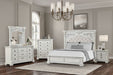 Promenade E.King & Queen Bed Brown & White - Marjories Furniture (Las Vegas, NV)