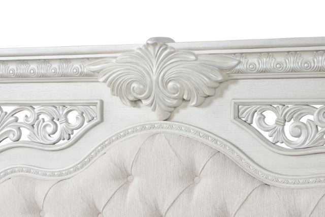 Promenade E.King & Queen Bed Brown & White - Marjories Furniture (Las Vegas, NV)