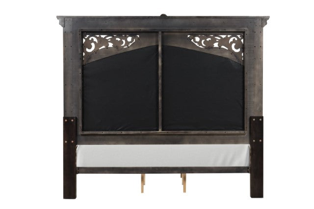 Promenade E.King & Queen Bed Brown & White - Marjories Furniture (Las Vegas, NV)