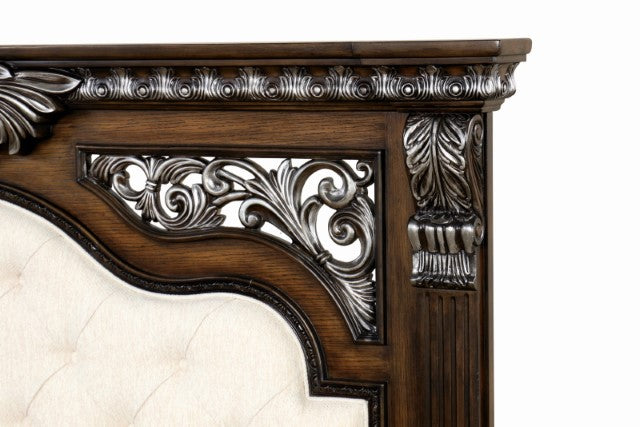 Promenade E.King & Queen Bed Brown & White - Marjories Furniture (Las Vegas, NV)