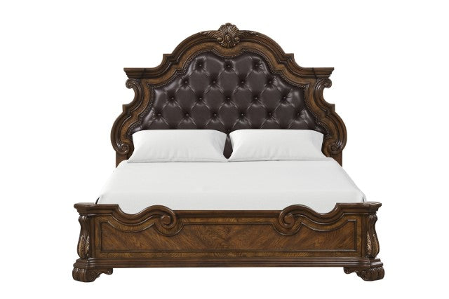 Leovanni 4 Pc Queen Bedroom Set Brown - Marjories Furniture (Las Vegas, NV)