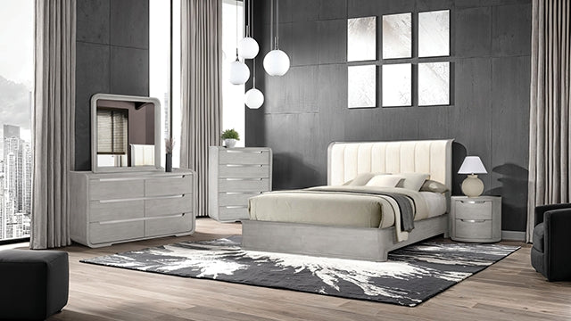 Osterley Queen & E.King Bed Grey & Black - Marjories Furniture (Las Vegas, NV)