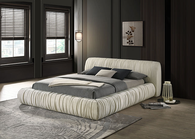 Palmdale Bed Black & Ivory - Marjories Furniture (Las Vegas, NV)