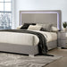 Sinistra Bed Beige, Black, White - Marjories Furniture (Las Vegas, NV)