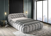 Newquay E.King & Queen Bed White, Grey, & Black - Marjories Furniture (Las Vegas, NV)