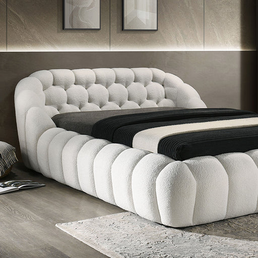 Newquay E.King & Queen Bed White, Grey, & Black - Marjories Furniture (Las Vegas, NV)
