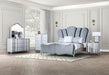 Melodi Parc E.King & Queen Bed Black & Silver - Marjories Furniture (Las Vegas, NV)