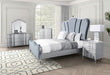 Melodi Parc E.King & Queen Bed Black & Silver - Marjories Furniture (Las Vegas, NV)