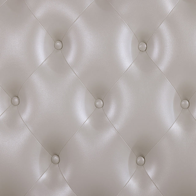 Ventresca Bed White & Chrome - Marjories Furniture (Las Vegas, NV)