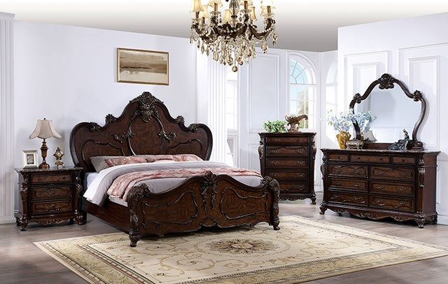Roselli Bed Chrome & White - Marjories Furniture (Las Vegas, NV)