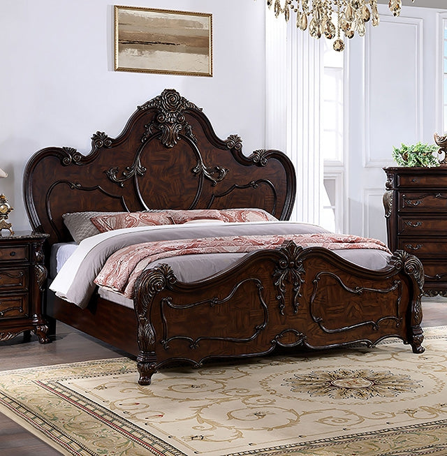 Roselli Bed Chrome & White - Marjories Furniture (Las Vegas, NV)