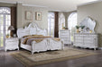 Roselli Bed Chrome & White - Marjories Furniture (Las Vegas, NV)