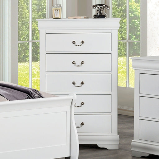 Louis Philippe Chest White - Marjories Furniture (Las Vegas, NV)