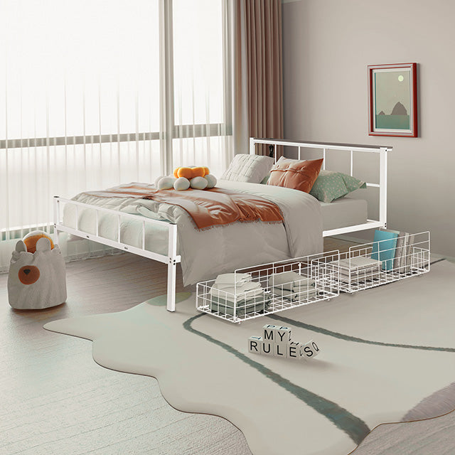Nicoli Queen Metal Bed With Underbed Storage - Marjories Furniture (Las Vegas, NV)